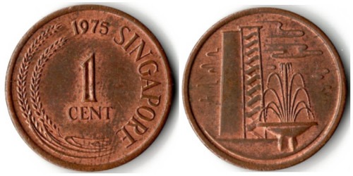 1 цент 1975 Сингапур