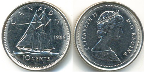 10 центов 1988 Канада