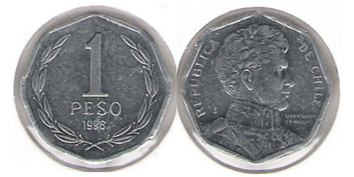 1 песо 1996 Чили