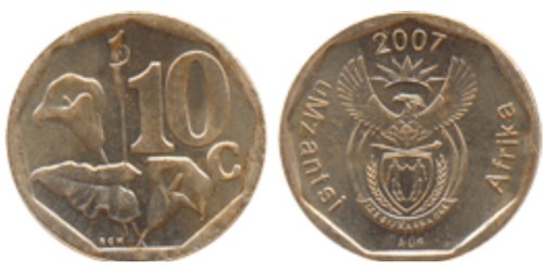 10 центов 2007 ЮАР