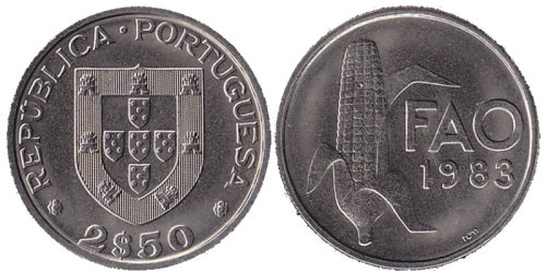 2.5 эскудо 1983 Португалия — Продовольственная программа — ФАО