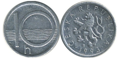 10 геллеров 1993 Чехия