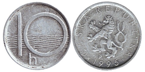 10 геллеров 1995 Чехия