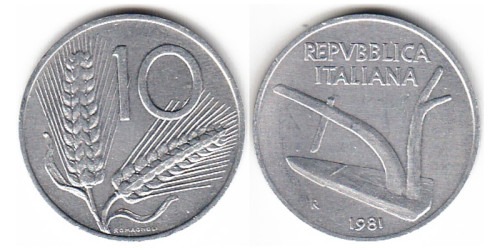 10 лир 1981 Италия