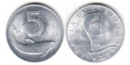 5 лир 1952 Италия