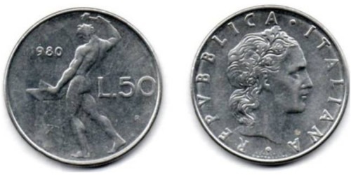50 лир 1980 Италия