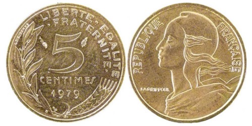 5 сантимов 1979 Франция | Купить монеты