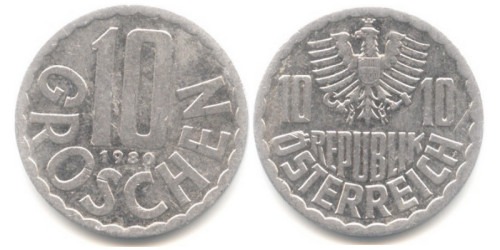 10 грошей 1980 Австрия