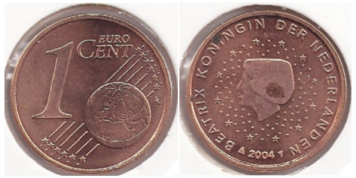 1 евроцент 2004 Нидерланды