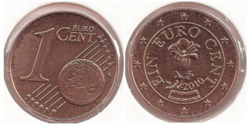 1 евроцент 2010 Австрия