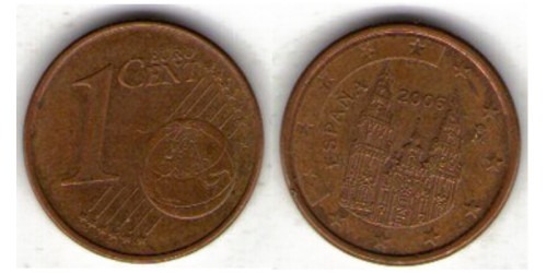 1 евроцент 2006 Испания