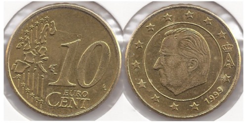 10 евроцентов 1999 Бельгия