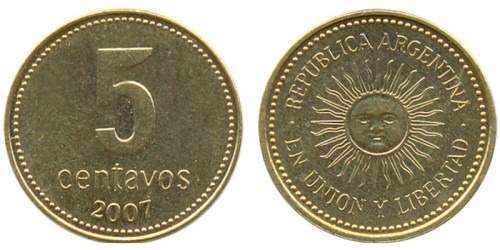 5 сентаво 2007 Аргентина