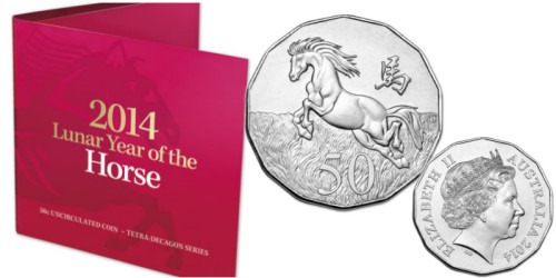 50 центов 2014 Австралия — Лошадь — Лунная серия