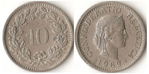 10 раппен 1969 Швейцария
