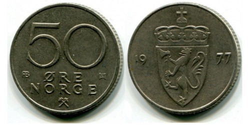 50 эре 1977 Норвегия