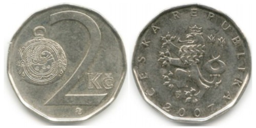 2 кроны 2007 Чехия