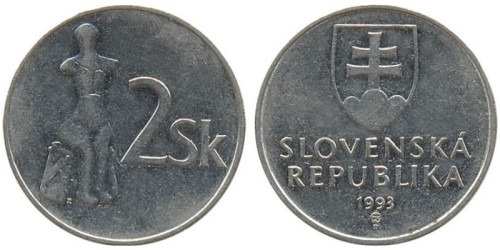 2 кроны 1993 Словакия