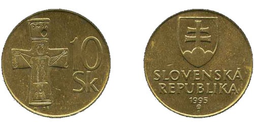 10 крон 1995 Словакия