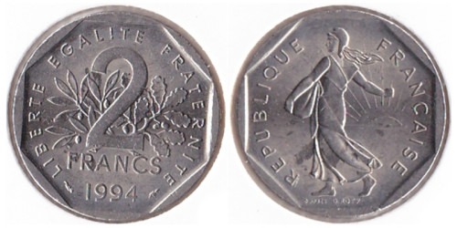 2 франка 1994 Франция