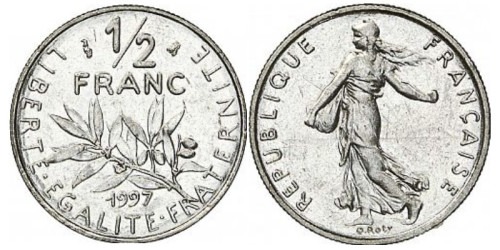 1/2 франка 1997 Франция