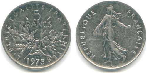 5 франков 1978 Франция