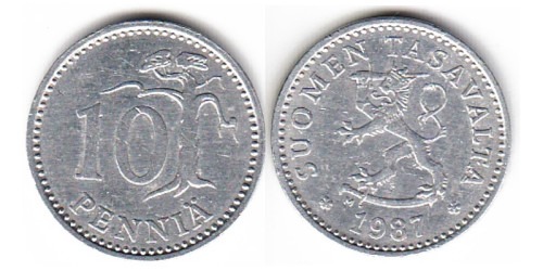 10 пенни 1987 Финляндия