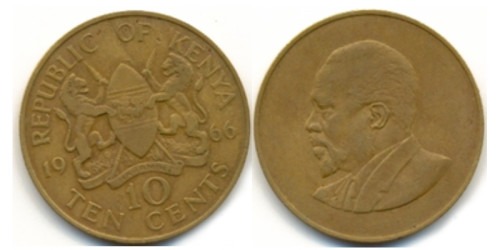 10 центов 1966 Кения