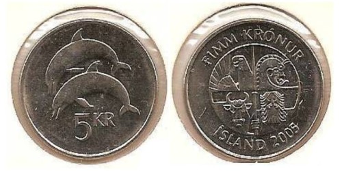 5 крон 2005 Исландия