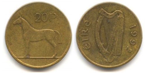 20 пенсов 1992 Ирландия