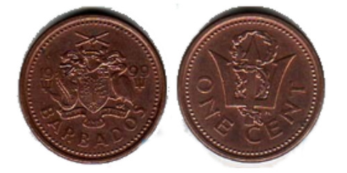 1 цент 1999 Барбадос