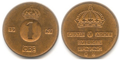 1 эре 1969 Швеция