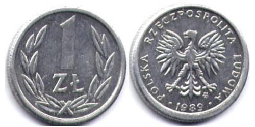 1 злотый 1989 Польша