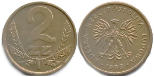 2 злотых 1986 Польша