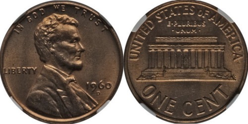 1 цент 1960 D США