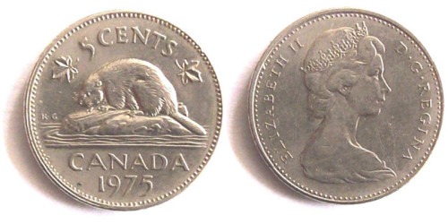 5 центов 1975 Канада