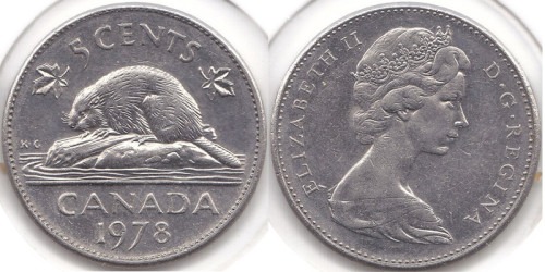 5 центов 1978 Канада