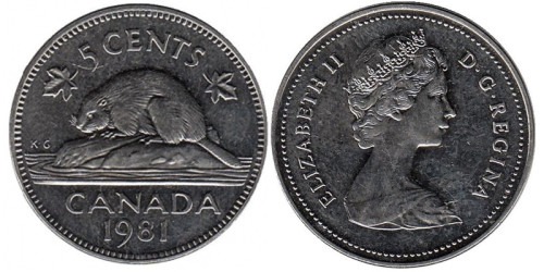 5 центов 1981 Канада