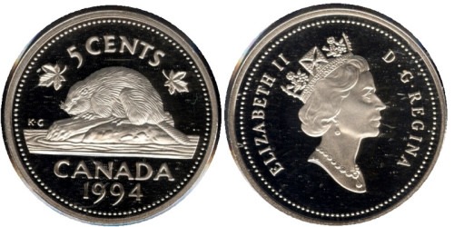 5 центов 1994 Канада