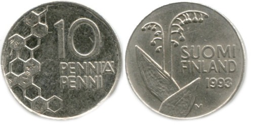 10 пенни 1993 Финляндия