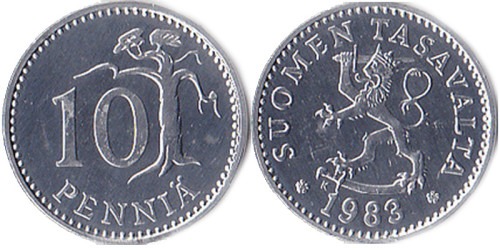 10 пенни 1983 Финляндия