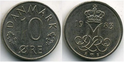 10 эре 1983 Дания