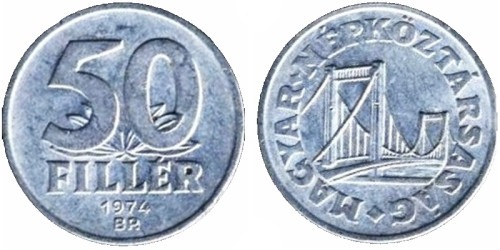 50 филлеров 1974 Венгрия