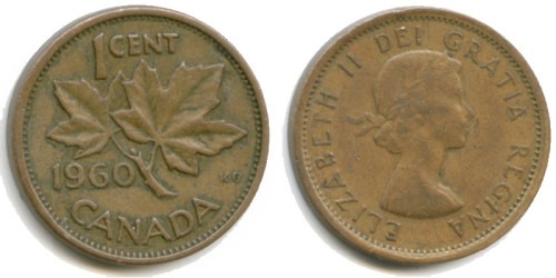 1 цент 1960 Канада