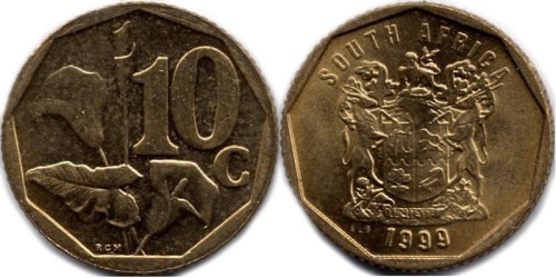 10 центов 1999 ЮАР