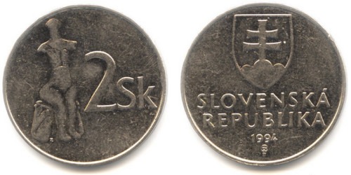 2 кроны 1994 Словакия