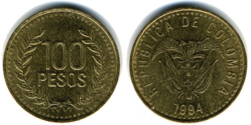 100 песо 1994 Колумбия