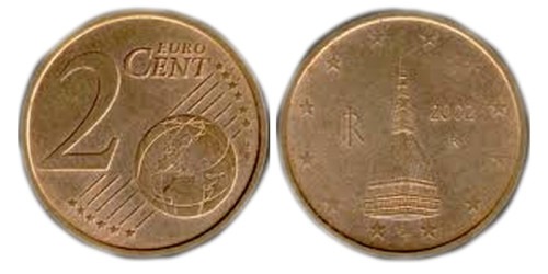 2 евроцента 2002 Италия