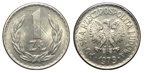 1 злотый 1973 Польша