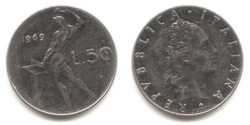50 лир 1969 Италия